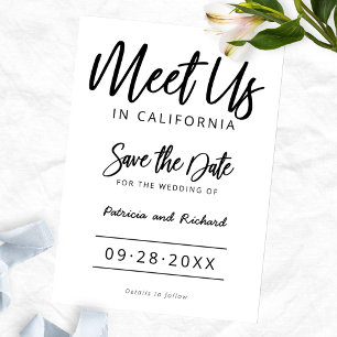 Convite Encontre-nos no Casamento de Destino Save The Date
