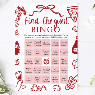 Convite Encontre o Convidados Bingo Jogo de Chá de Noiva A