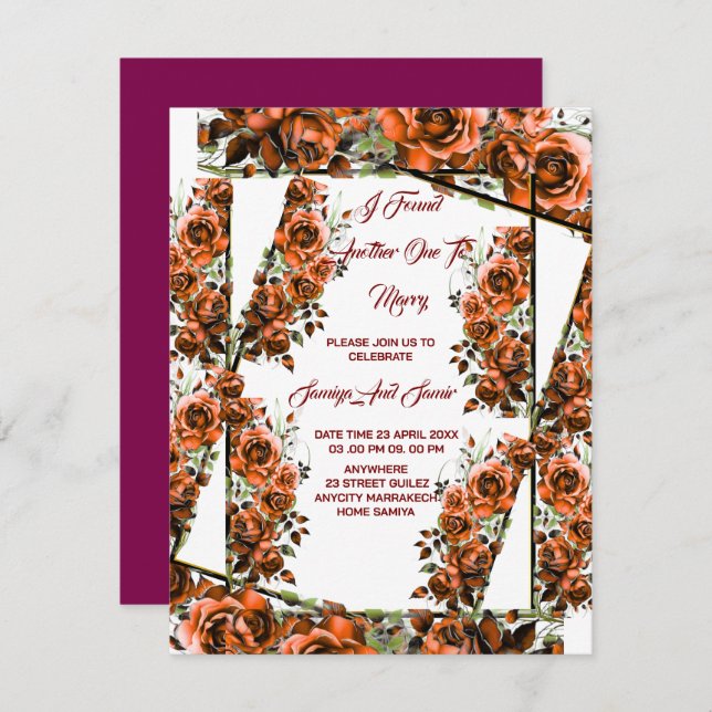 CONVITE ENCONTREI OUTRO NO CASAMENTO DE CASADO (Frente/Verso)