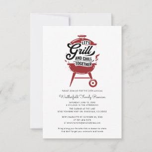 Convite Encontro Anual da Família Plaid Churrasco de Verão