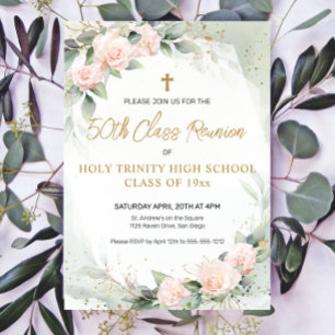 Convite Encontro de Ex-Alunos Religiosos com Flores de Aqu