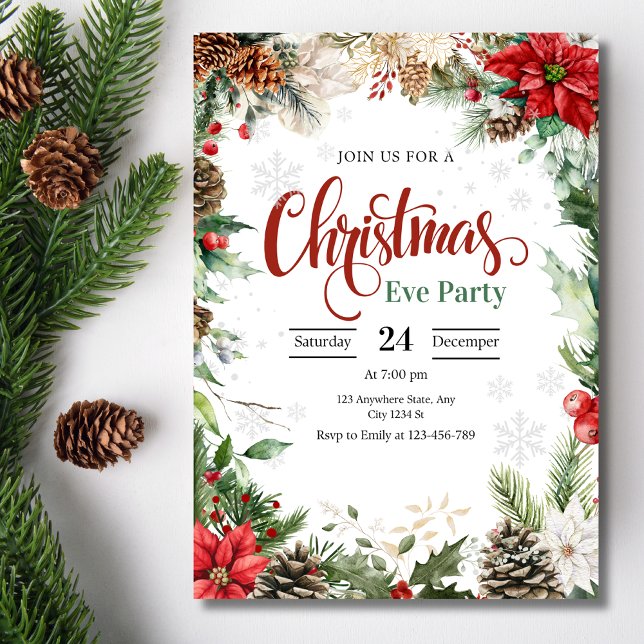 Convite Encontro de Família na Véspera de Natal Feriado de (Criador carregado)