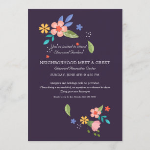 Convite Encontro de vizinhança e saudação