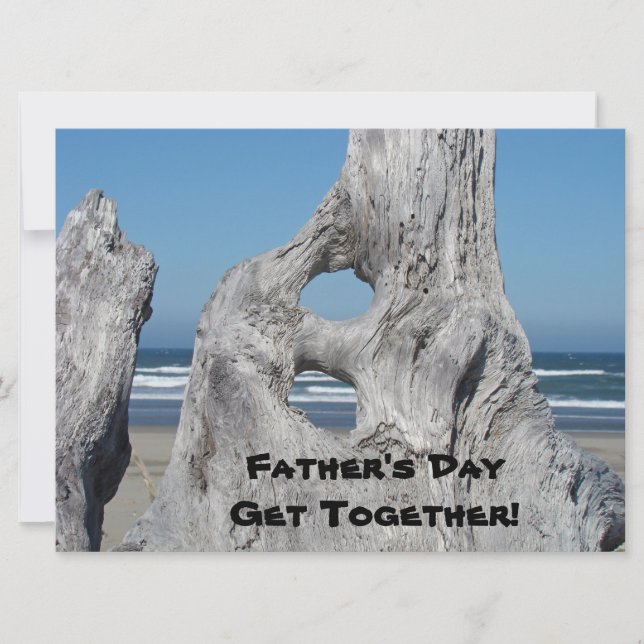 Convite Encontro do Dia dos Pais! Convites! Oceano Azul (Frente)