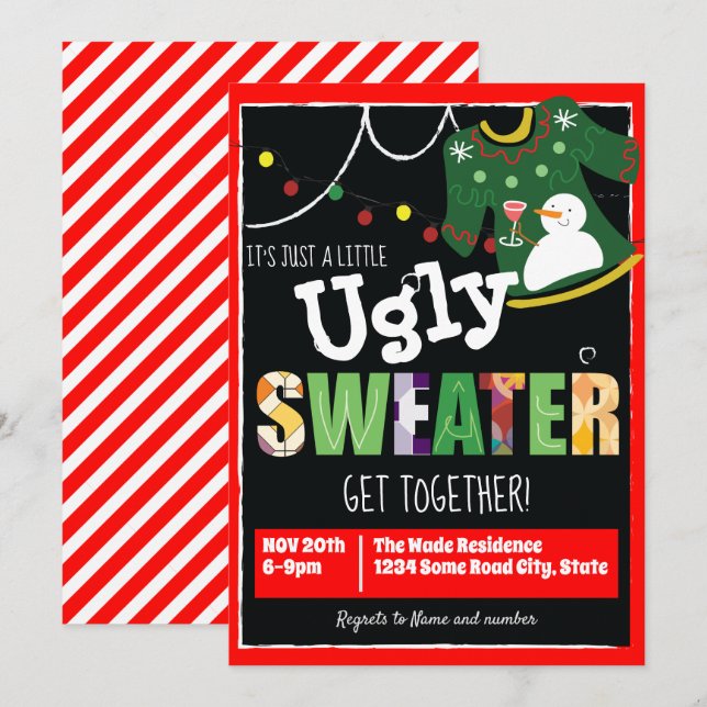 Convite Encontro do Pouco Suéter Feio (Frente/Verso)