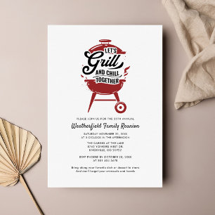 Convite Encontro Familiar Churrasco Anual da Festa de Verã