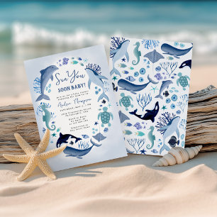 Convite Encontro Você em Breve Sob o Mar Chuveiro de Bebê