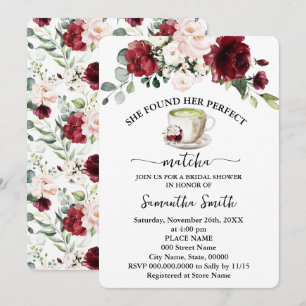 Convite Encontrou Seu Perfeito Matcha Chá de panela Marsal