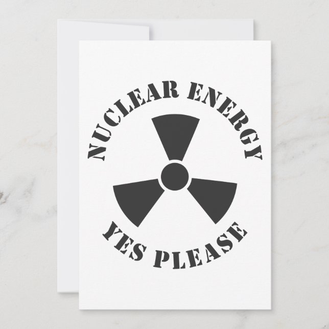 Convite Energia Nuclear, Sim Por Favor, Energia Nuclear (Frente)