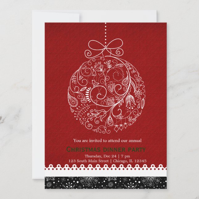Convite Enfeite de Natal (Frente)