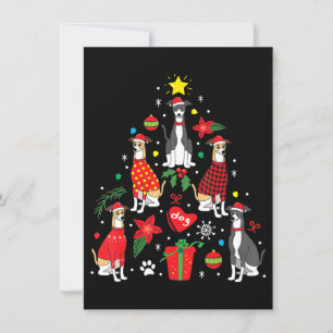 Convite Enfeite de Natal de Galgo Italiano para Mãe de Cac