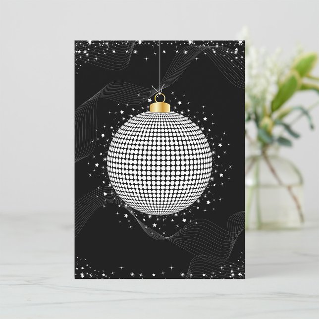 Convite Enfeite de Natal em forma de Bola de Discoteca Ele (Criador carregado)