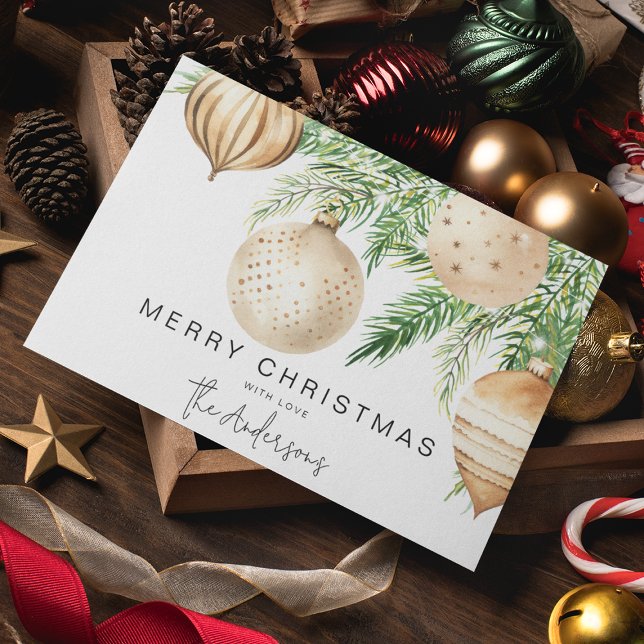 Convite Enfeite de Natal em Ouro Moderno (Criador carregado)