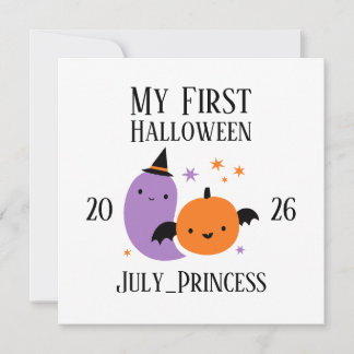 Convite Enfeite de Primeiro Halloween Personalizado