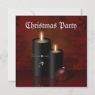 Convite Enfeite de Velas de Natal Gótico