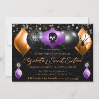 Enfeites de Halloween Roxo, Preto e Laranja Sweet