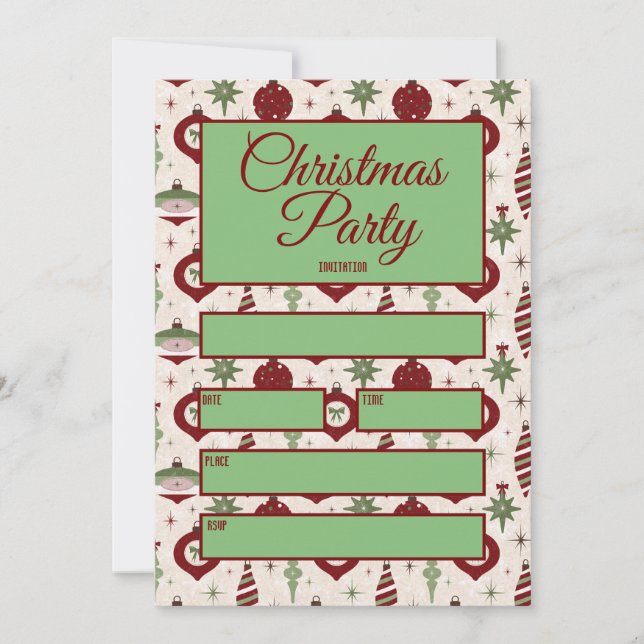 Convite Enfeites de natal (Frente)