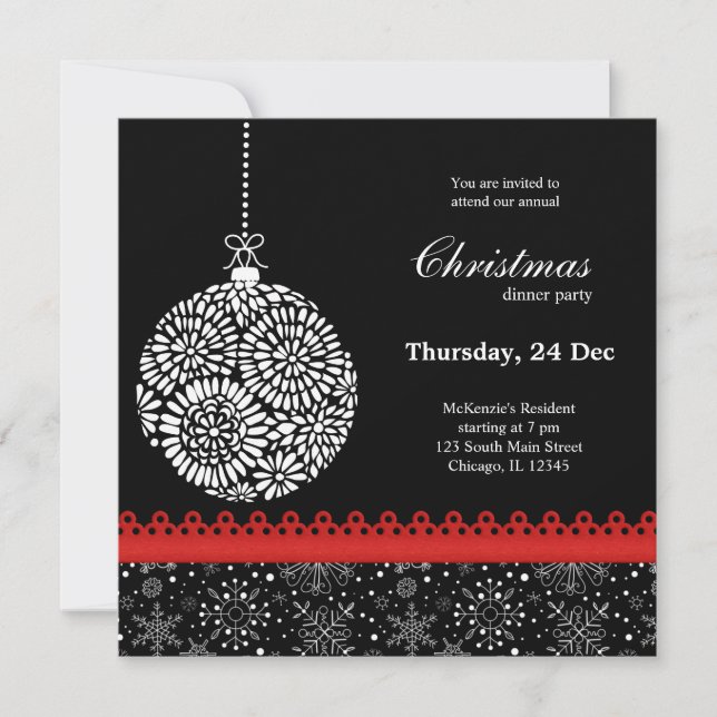 Convite Enfeites de natal (Frente)