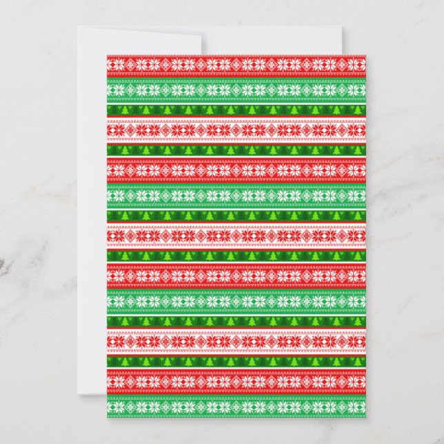 CONVITE ENFEITES DE NATAL DESIGN VERMELHO BRANCO VERDE (Frente)
