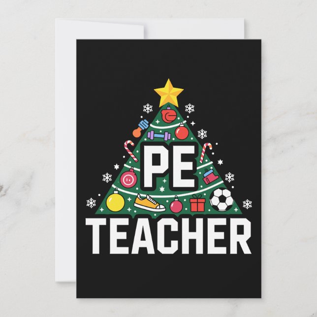 Convite Enfeites de Natal para Árvore de Natal Professor d (Frente)