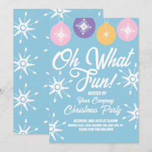 Convite Enfeites Groovy de Natal Flocos de Neve