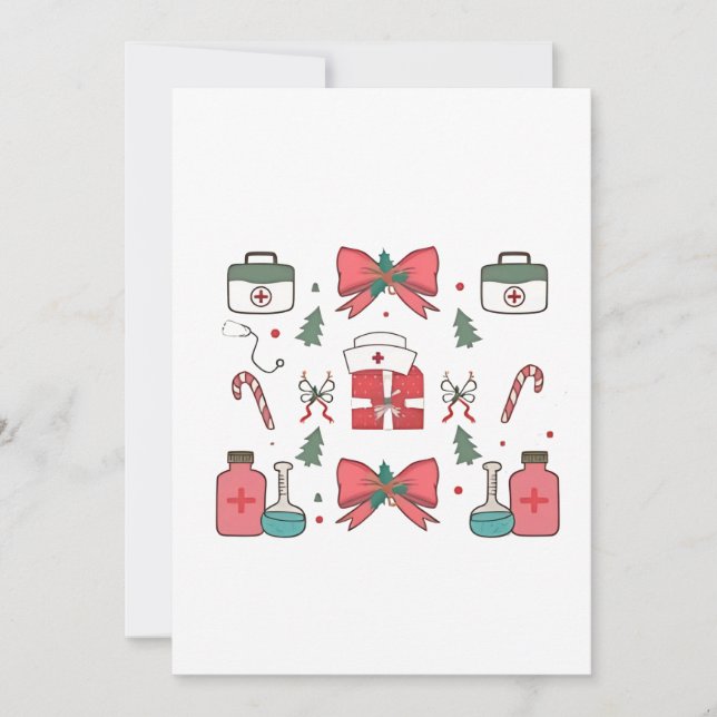 Convite Enfermeira Coquette Arco Enfermeira Personalizada  (Frente)