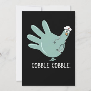 Convite Enfermeira de Urgência Peru Gobble Squad Enfermeir