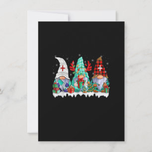 Convite Enfermeira Gnomos Felizes Enfermeiras Xmas Pajamas