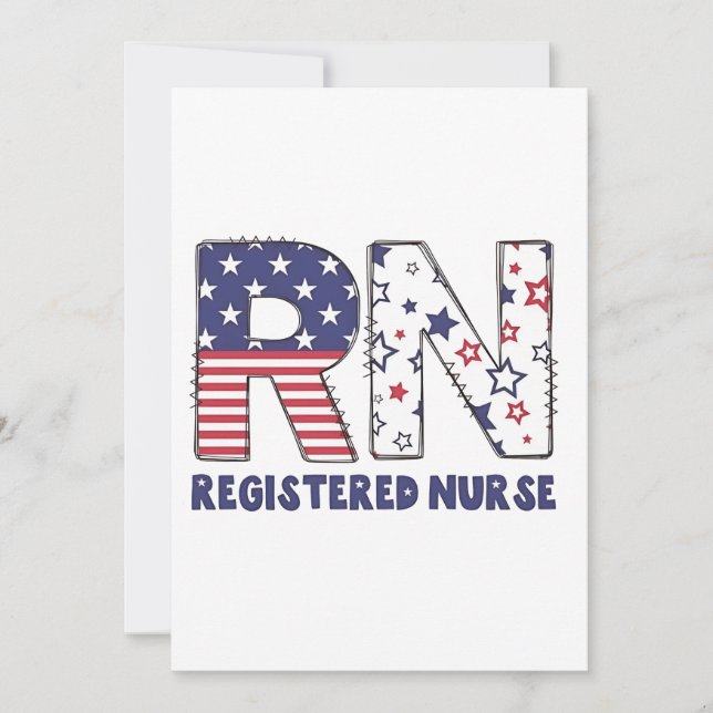 Convite Enfermeira Registrada RN 4 de Julho Sutil American (Frente)