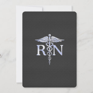 Convite Enfermeira Registrada RN Caduceu Cobras
