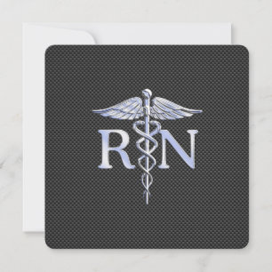 Convite Enfermeira Registrada RN Caduceu Cobras