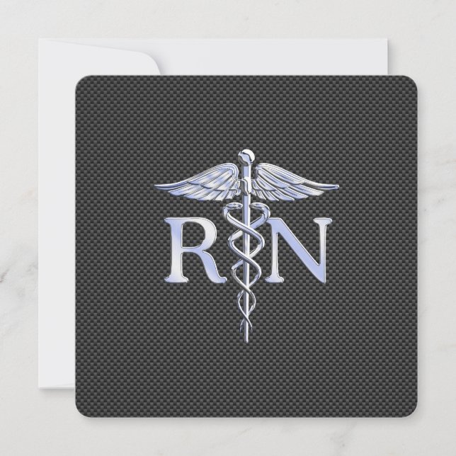 Convite Enfermeira Registrada RN Caduceu Cobras (Frente)