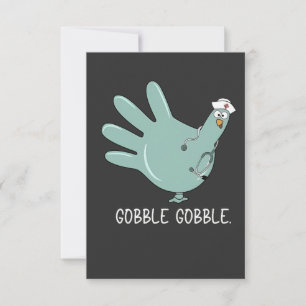 Convite Enfermeira Turquia Gobble Squad ER Enfermeira Ação