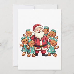 Convite Enfermeiras de pão Natal Santa Claus