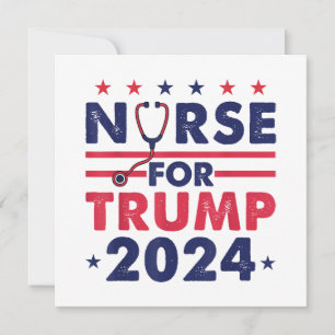 Convite Enfermeiras Retro Para Trump 2024 Bandeira Estrela