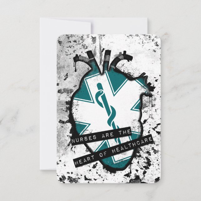 Convite enfermeiras são o coração anatômico da saúde (Frente)