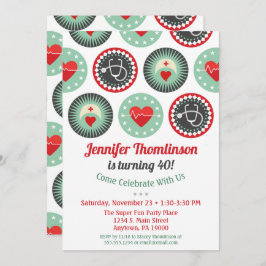 Convite Enfermeiro Birthday Invitation Parte RN LPN