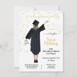 Convite Enfermeiro de Retrato Personalizado Graduação Médi