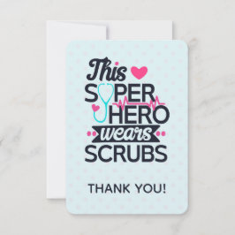 Convite Enfermeiro Enfermeiro Super Herói Dizendo Obrigado