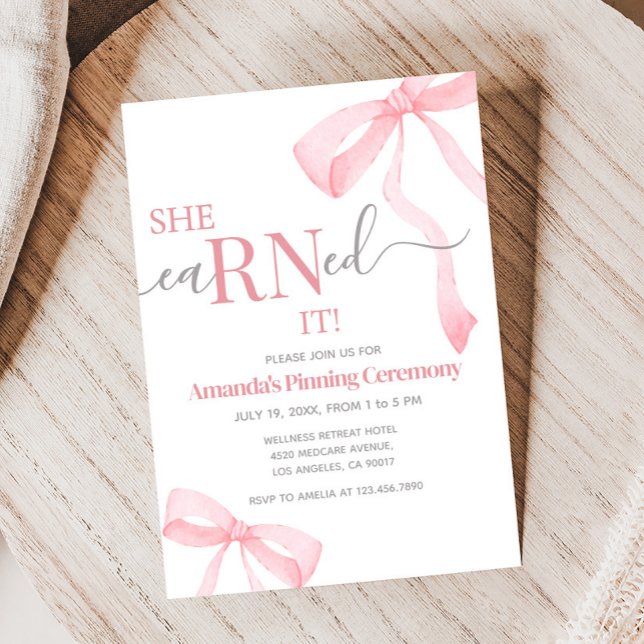 Convite Enfermeiro Médico Festa de formatura de Pinagem RN (Nursing Medical RN Pinning Graduation Party)