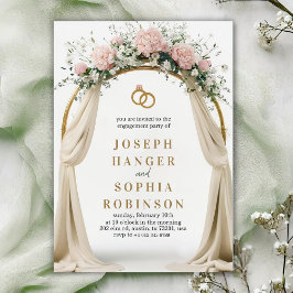 Convite Engagement party invitation with floral arch