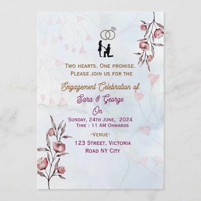 Convite Engagement Party Invitations  (Frente)