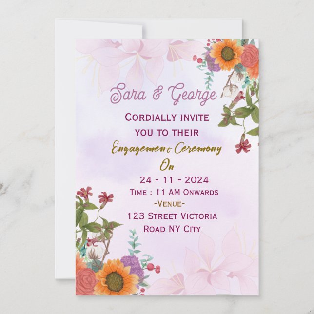 Convite Engagement Party Invitations  (Frente)