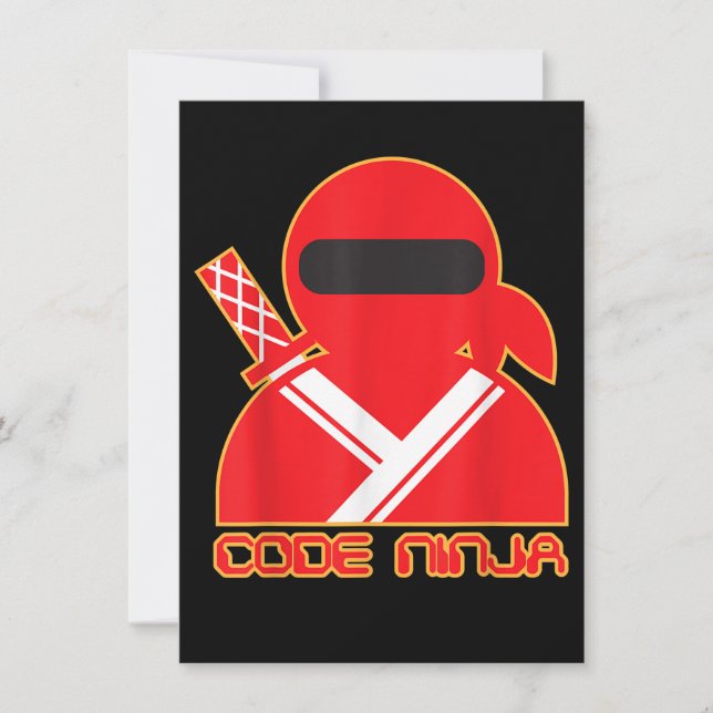 Convite Engenheiro de Codificação de Computadores Ninja -  (Frente)