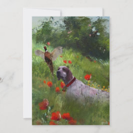 Convite English Setter , caça aos faasant