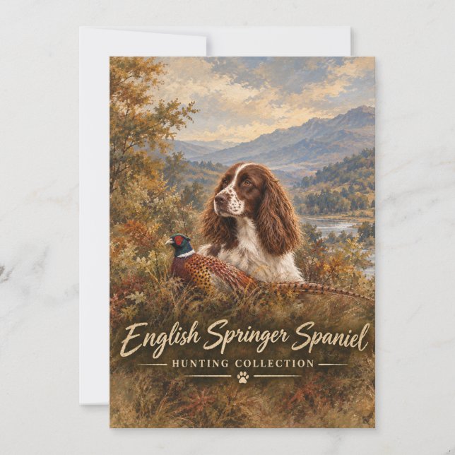 Convite English Springer Spaniel  (Frente)