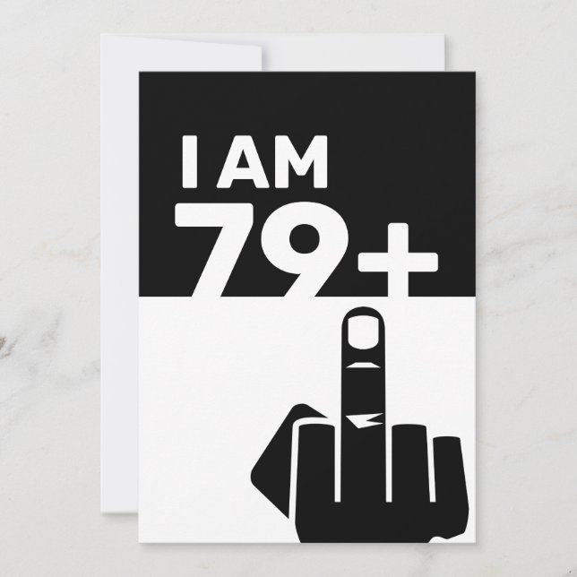 Convite Engraçado 80 Birthday Gift, 79 mais um (Frente)