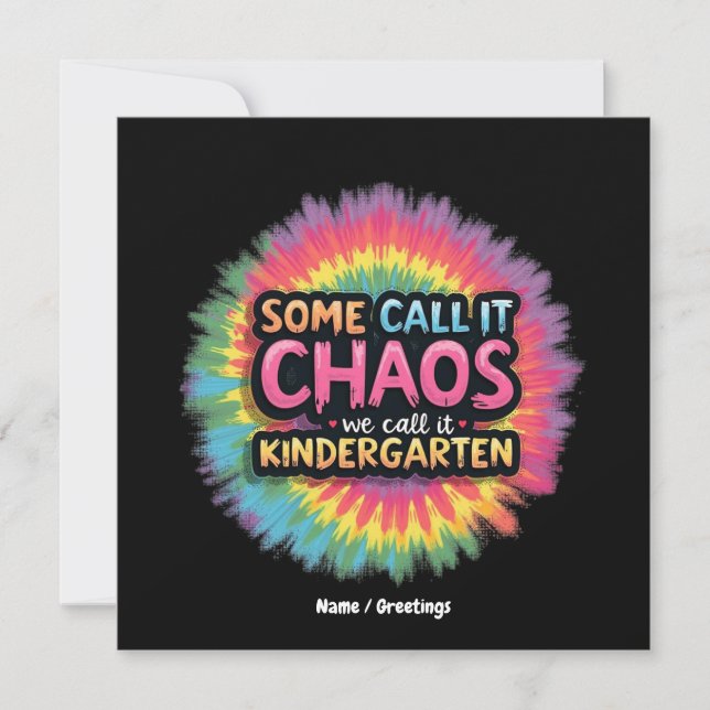 Convite Engraçado "Alguns Chamam De Caos Que Chamamos De J (Frente)