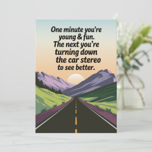 Convite Engraçado Aniversário Envelhecendo Desligando O Ca