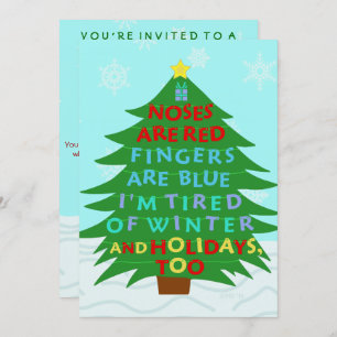 Convite Engraçado Bah Humbug depois da festa de Natal